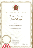 Lalegl Tip 550 Gda retim Sertifikas