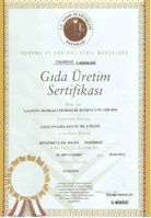 Lalegl Tip 850 Gda retim Sertifikas